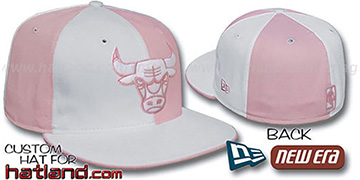Bulls PINWHEEL White-Pink Fitted Hat by New Era
