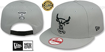 Bulls TEAM-BASIC TRACE SNAPBACK Grey-Black Hat by New Era