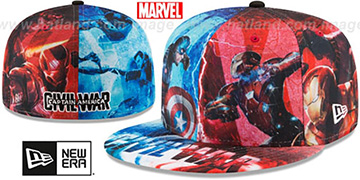 Captain America CIVIL WAR ALL-OVER Fitted Hat by New Era