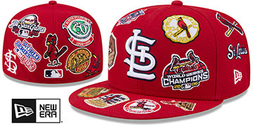 Cardinals 'ALL-OVER' Red Fitted Hat by New Era