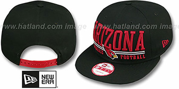 Cardinals NFL LATERAL SNAPBACK Black Hat by New Era