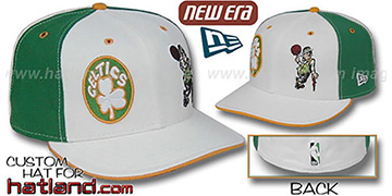 Celtics DW THEN and NOW White-Green Fitted Hat