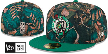 Celtics 'LEAVES SIDE-PATCH' Multi-Green Fitted Hat by New Era