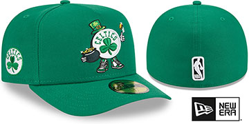 Celtics NBA CARTOON  A-FRAME Green Fitted Hat by New Era