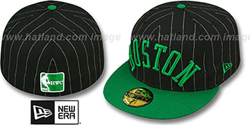 Celtics PIN-SCRIPT Black-Green Fitted Hat by New Era