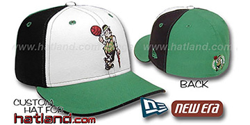 Celtics PINWHEEL White-Black-Kelly Fitted Hat by New Era