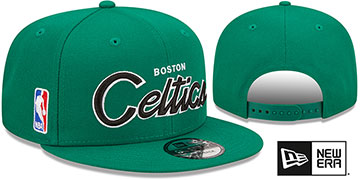 Celtics SCRIPT-UP SNAPBACK Green Hat by New Era
