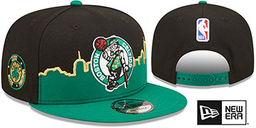 Celtics SKYLINE TIP OFF SNAPBACK Black-Kelly Hat by New Era