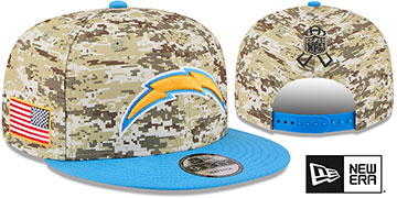 Chargers 2025 SALUTE-TO-SERVICE SNAPBACK Desert Storm-Blue Hat by New Era