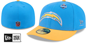 Chargers 2026 PRECURVED NFL DRAFT Blue-Gold Fitted Hat by New Era