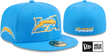 Chargers DECEPTOR Blue Fitted Hat by New Era