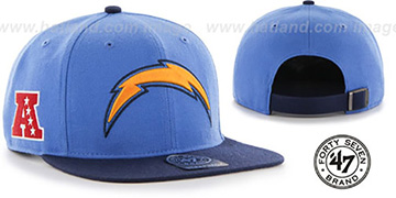 Chargers SUPER-SHOT STRAPBACK Blue-Navy Hat by Twins 47 Brand
