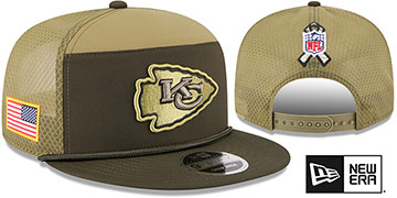 Chiefs 2025 SALUTE-TO-SERVICE SNAPBACK Dark Green-Olive Hat by New Era