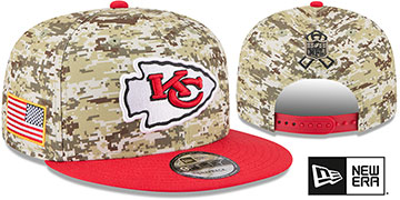 Chiefs 2025 SALUTE-TO-SERVICE SNAPBACK Desert Storm-Red Hat by New Era