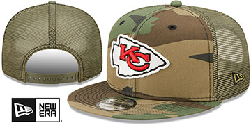 Chiefs ARMY CAMO TRUCKER Hat by New Era