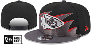 Chiefs NFL TIDAL WAVE SNAPBACK Black-Charcoal Hat by New Era
