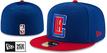 Clippers 2T NBA TEAM-BASIC Royal-Red Fitted Hat by New Era