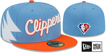 Clippers DIAMOND 75 CITY-SERIES Sky-Orange Fitted Hat by New Era