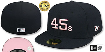 Colt .45s 1962 'COOPERSTOWN PINK LOGO BOTTOM' Fitted Hat by New Era