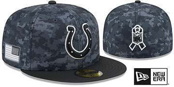 Colts 2026 SALUTE-TO-SERVICE Dark Digital Camo-Black Fitted Hat by New Era