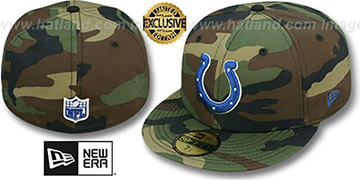 Colts NFL TEAM-BASIC Army Camo Fitted Hat by New Era