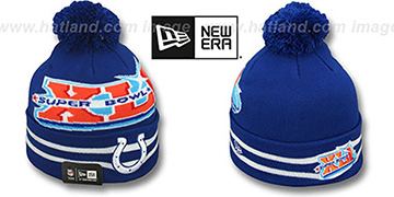 Colts SUPER BOWL XLI Royal Knit Beanie Hat by New Era