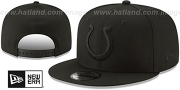 Colts TEAM-BASIC BLACKOUT SNAPBACK Hat by New Era