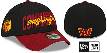Commanders 2022 NFL DRAFT FLEX  Black-Burgundy Hat by New Era