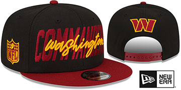 Commanders 2022 NFL DRAFT SNAPBACK Black-Burgundy Hat by New Era