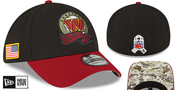Commanders 2022 SALUTE-TO-SERVICE FLEX Black-Burgundy Hat by New Era