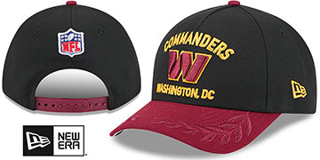 Commanders 2025 NFL DRAFT ONSTAGE M-CROWN SNAPBACK Black-Burgundy Hat by New Era