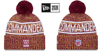 Commanders 2025 NFL SIDELINE Knit Beanie Hat by New Era