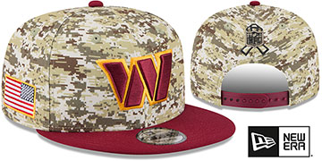 Commanders 2025 SALUTE-TO-SERVICE SNAPBACK Desert Storm-Burgundy Hat by New Era
