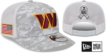 Commanders 2025 SALUTE-TO-SERVICE TRUCKER SNAPBACK Snow White Digital Hat by New Era