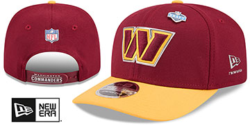 Commanders 2026 PRECURVED NFL DRAFT STRETCH-SNAP Burgundy-Gold Hat by New Era