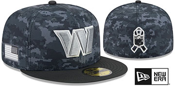 Commanders 2026 SALUTE-TO-SERVICE Dark Digital Camo-Black Fitted Hat by New Era