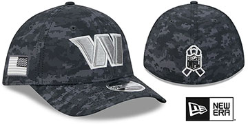 Commanders 2026 SALUTE-TO-SERVICE FLEX Dark Digital Camo-Black Hat by New Era