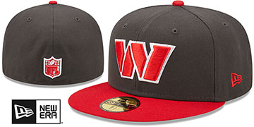 Commanders 2T COLOR PACK Charcoal-Red Fitted Hat by New Era