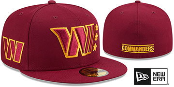 Commanders DECEPTOR Burgundy Fitted Hat by New Era
