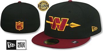 Commanders NFL ALTERNATE TEAM-BASIC Black-Burgundy Fitted Hat by New Era