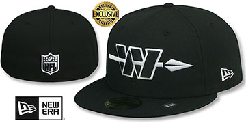 Commanders NFL ALTERNATE TEAM-BASIC Black-White Fitted Hat by New Era