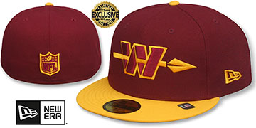 Commanders NFL ALTERNATE TEAM-BASIC Burgundy-Gold Fitted Hat by New Era