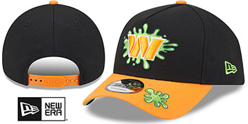 Commanders NFL SLIME SNAPBACK Black-Orange Hat by New Era