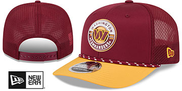 Commanders ROPE 2T GAME MESHBACK STRETCH-SNAP Burgundy-Gold Hat by New Era