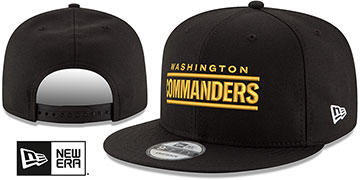 Commanders TEAM-WORDMARK SNAPBACK Black Hat by New Era
