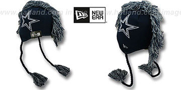 Cowboys TASSLEHAWK TRAPPER Navy Knit Hat by New Era