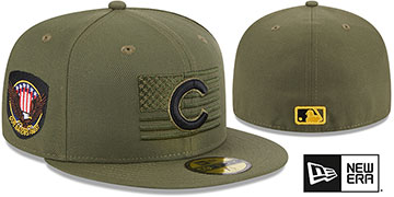 Cubs 2023 ARMED FORCES STARS N STRIPES Hat by New Era