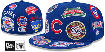 Cubs 'ALL-OVER' Royal Fitted Hat by New Era