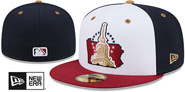 Curve 2026 THEME NIGHT White-Navy-Burgundy Fitted Hat by New Era