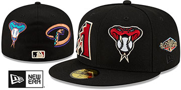 Diamondbacks EVOLUTION-PATCHES Black Fitted Hat by New Era